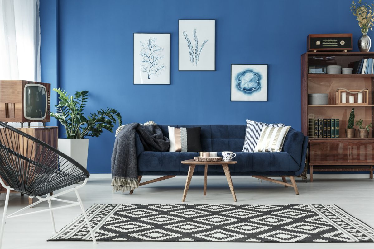 Mid-century modern living space decor