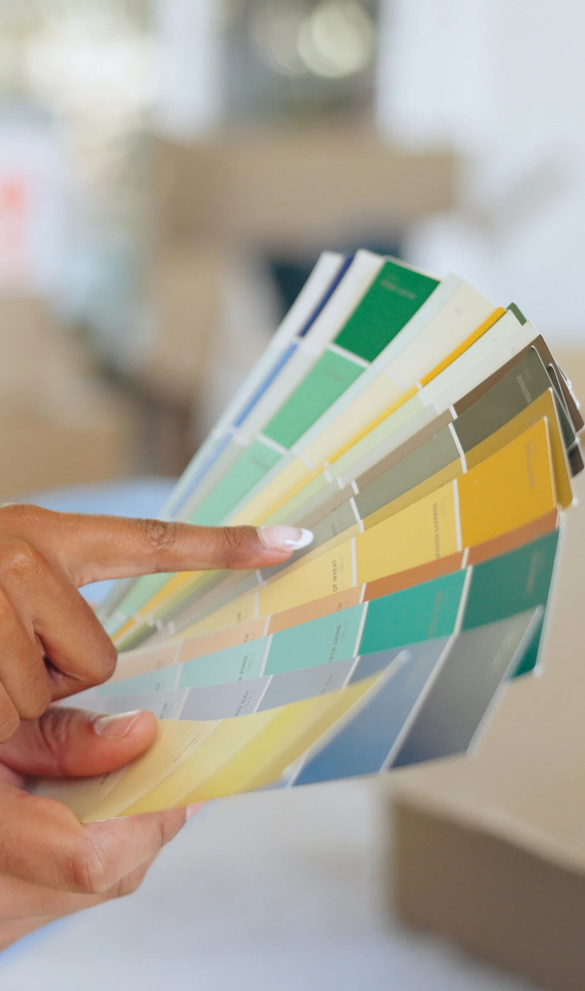 Browsing through paint color options